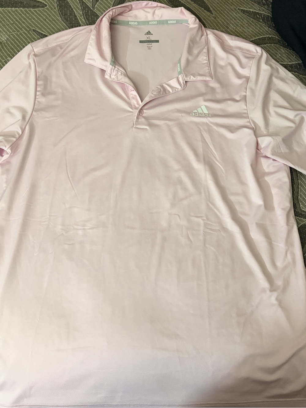 adidas Light Pink Men's Golf Polo Shirt - Short Sleeve Athletic Tee